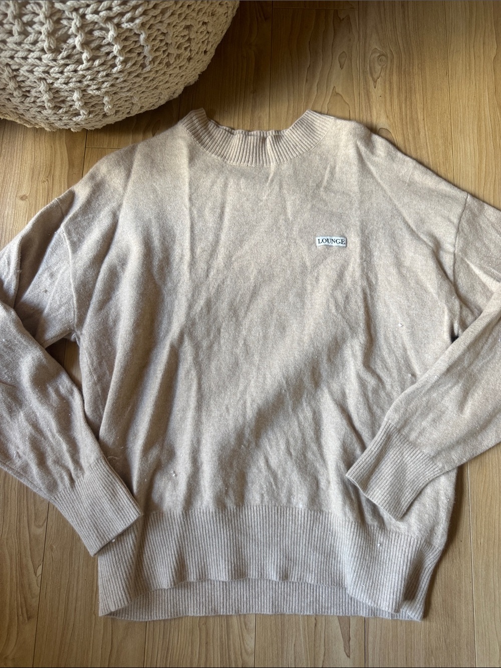 Lounge Crewneck Sweater in Cream